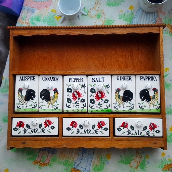 🌙Vintage Spice Rack Japan Great Condition Rustic - Picture 2 of 13
